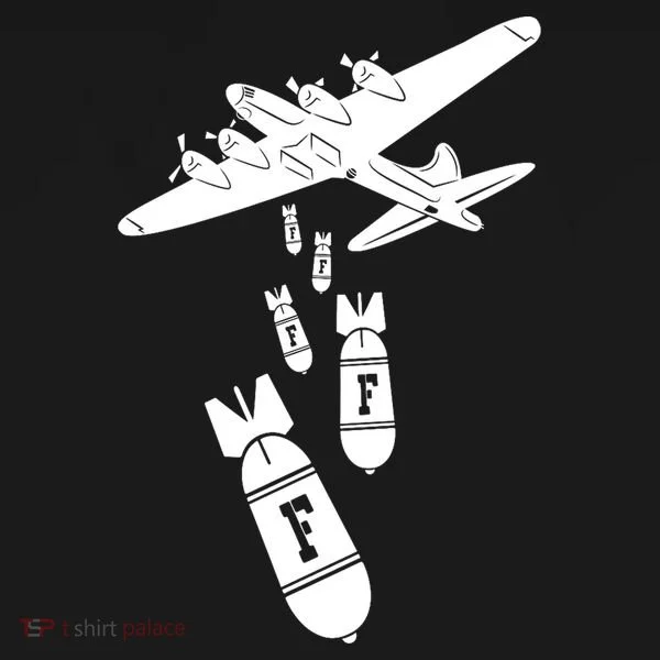 Bomber Dropping F Bombs Funny Bucket Hat
