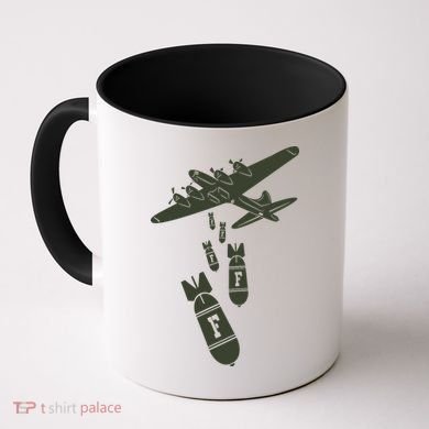 Bomber Dropping F Bombs Funny Coffee Mug
