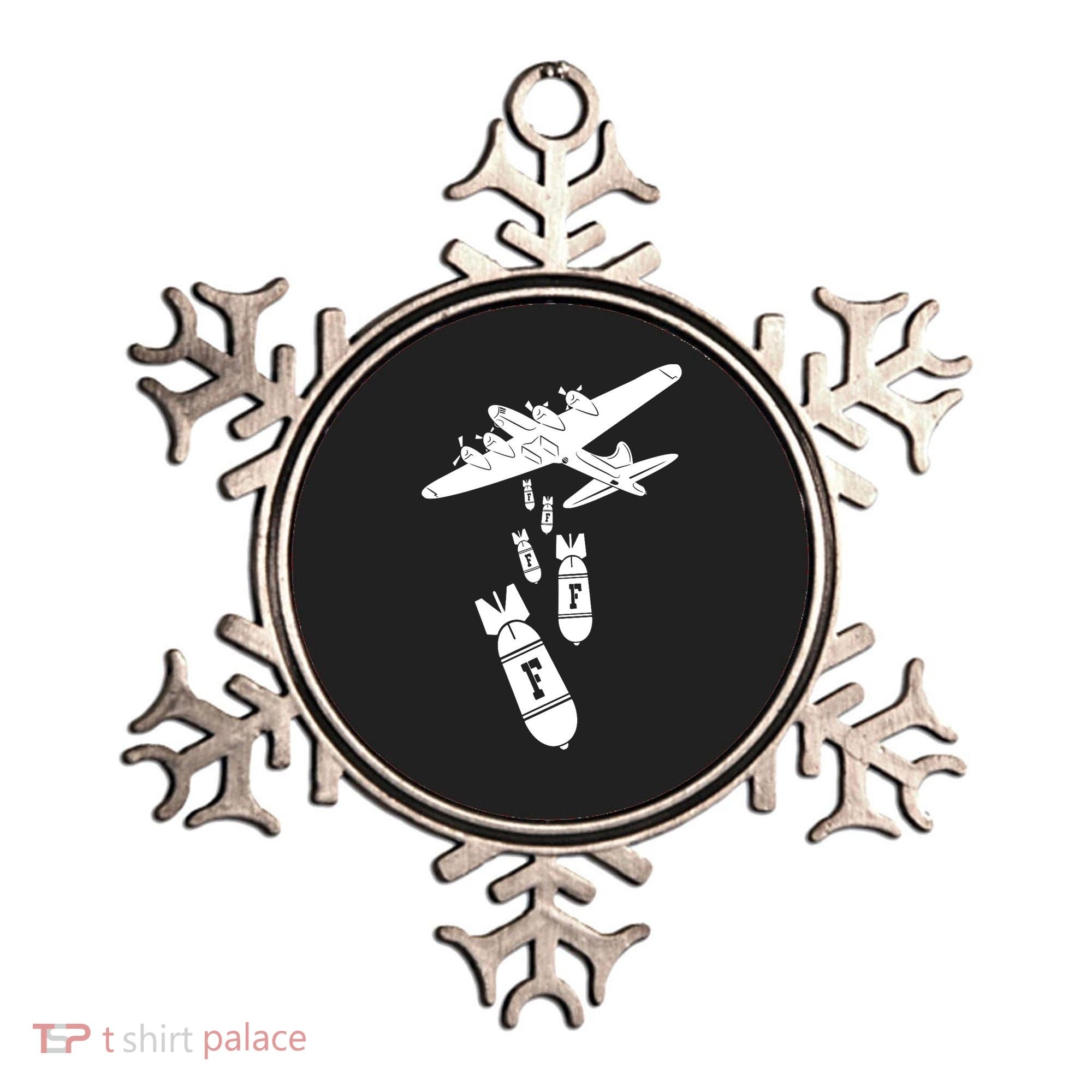 Bomber Dropping F Bombs Funny Ornament