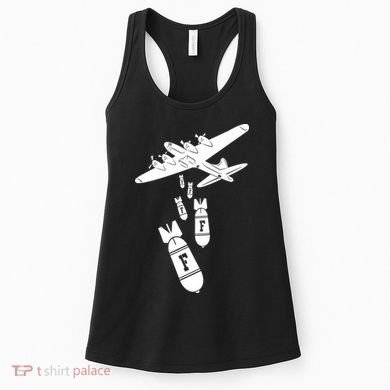 Bomber Dropping F Bombs Funny Women's Tank Top