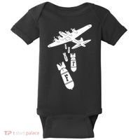 Bomber Dropping F Bombs Funny Baby Bodysuit thumb 0