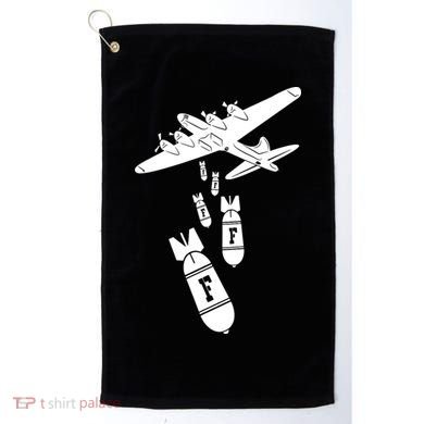 Bomber Dropping F Bombs Funny Golf Towel