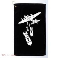 Bomber Dropping F Bombs Funny Golf Towel thumb 0
