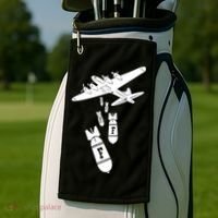 Bomber Dropping F Bombs Funny Golf Towel thumb 2