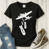Bomber Dropping F Bombs Funny Women's T-Shirt thumb 3