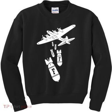 Bomber Dropping F Bombs Funny Kids Sweatshirt