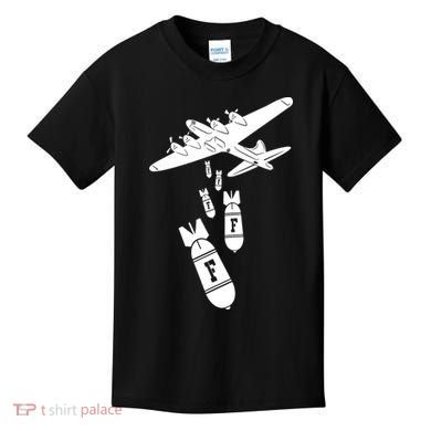 Bomber Dropping F Bombs Funny Kids T-Shirt