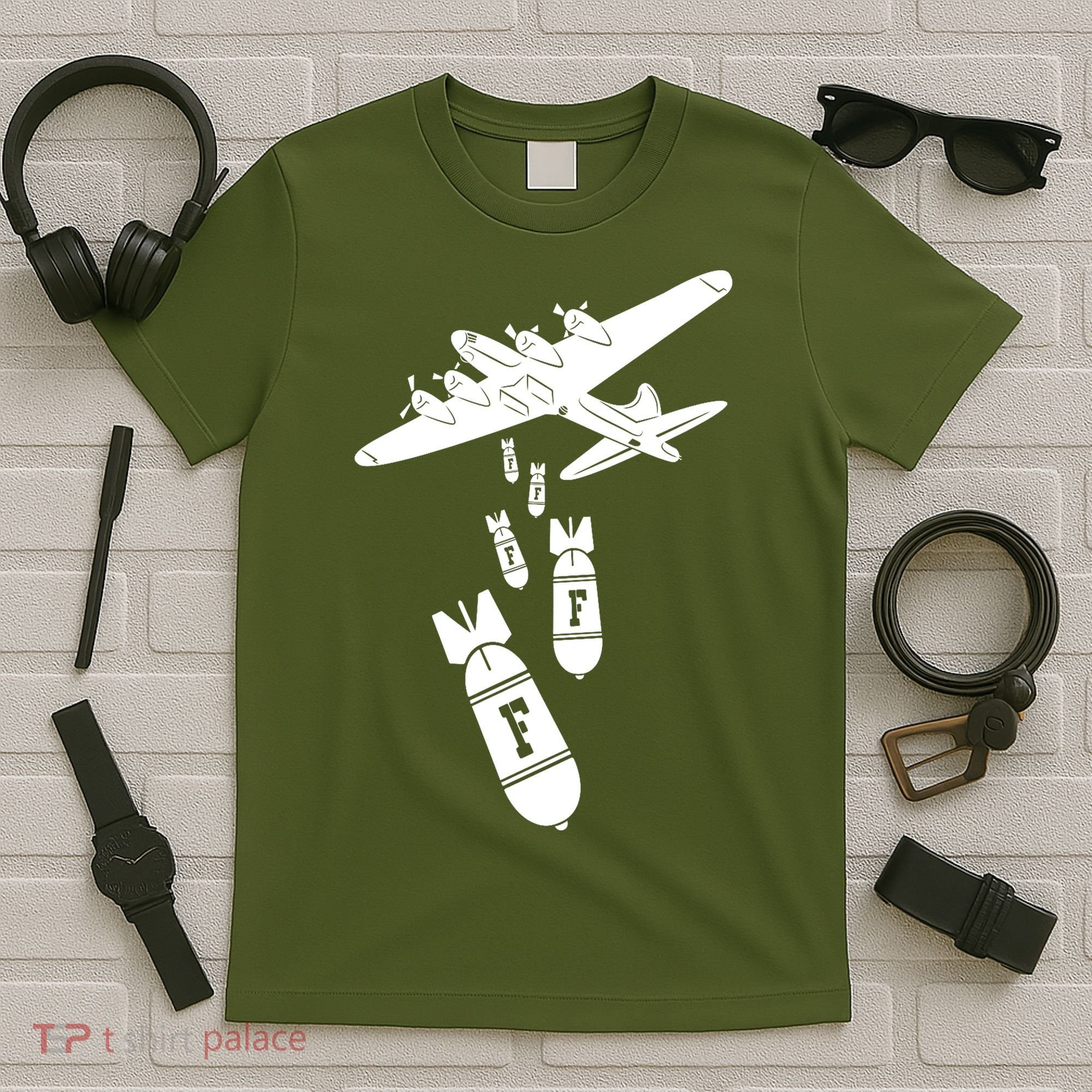 Bomber Dropping F Bombs Funny T-Shirt
