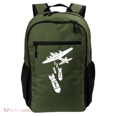 Bomber Dropping F Bombs Funny Backpack