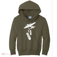 Bomber Dropping F Bombs Funny Kids Hoodie thumb 0