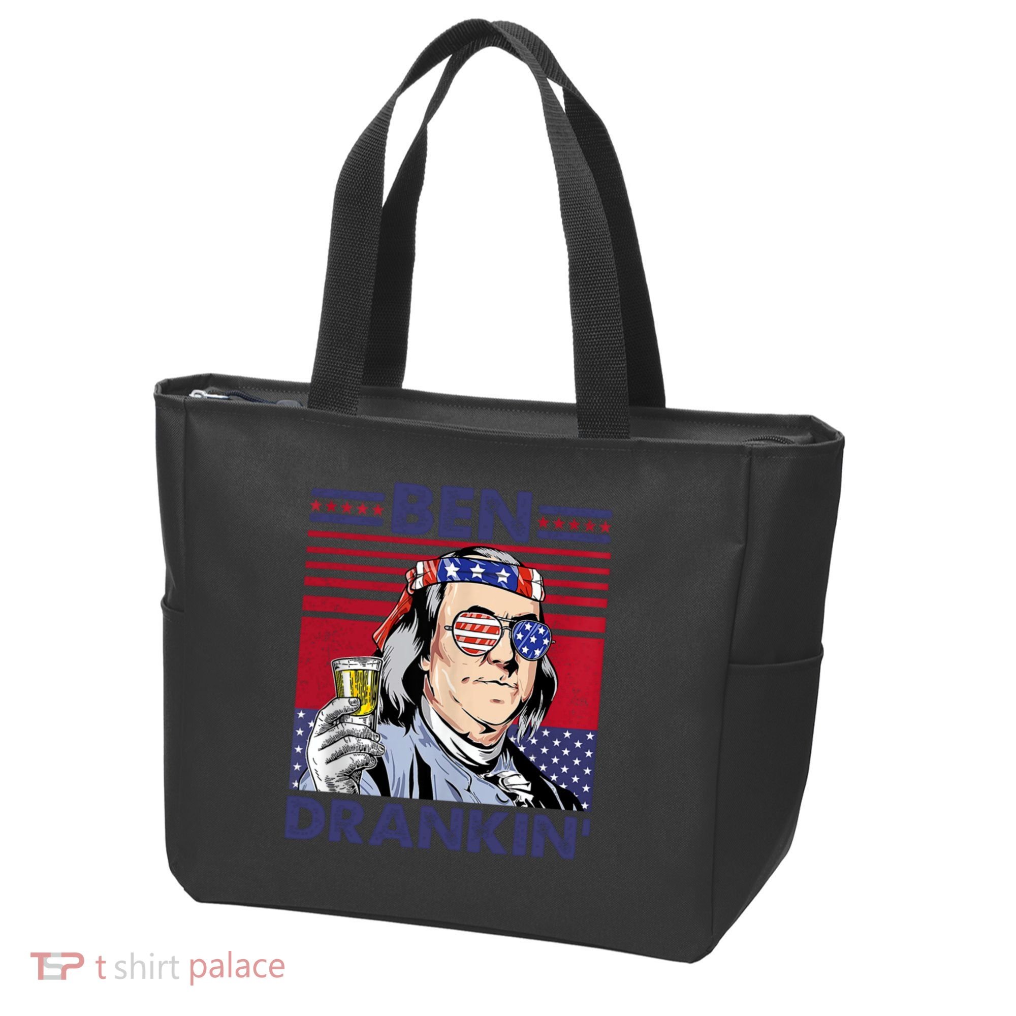 Ben Drankin Funny 4th Of July Drinking Presidents Tote Bag