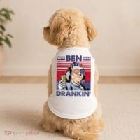 Ben Drankin Funny 4th Of July Drinking Presidents Doggie Tank thumb 2