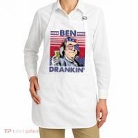 Ben Drankin Funny 4th Of July Drinking Presidents Apron thumb 2