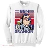 Ben Drankin Funny 4th Of July Drinking Presidents Sweatshirt thumb 0