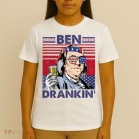 Ben Drankin Funny 4th Of July Drinking Presidents T-Shirt thumb 4