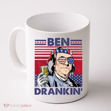 Ben Drankin Funny 4th Of July Drinking Presidents Coffee Mug