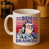 Ben Drankin Funny 4th Of July Drinking Presidents Coffee Mug thumb 4