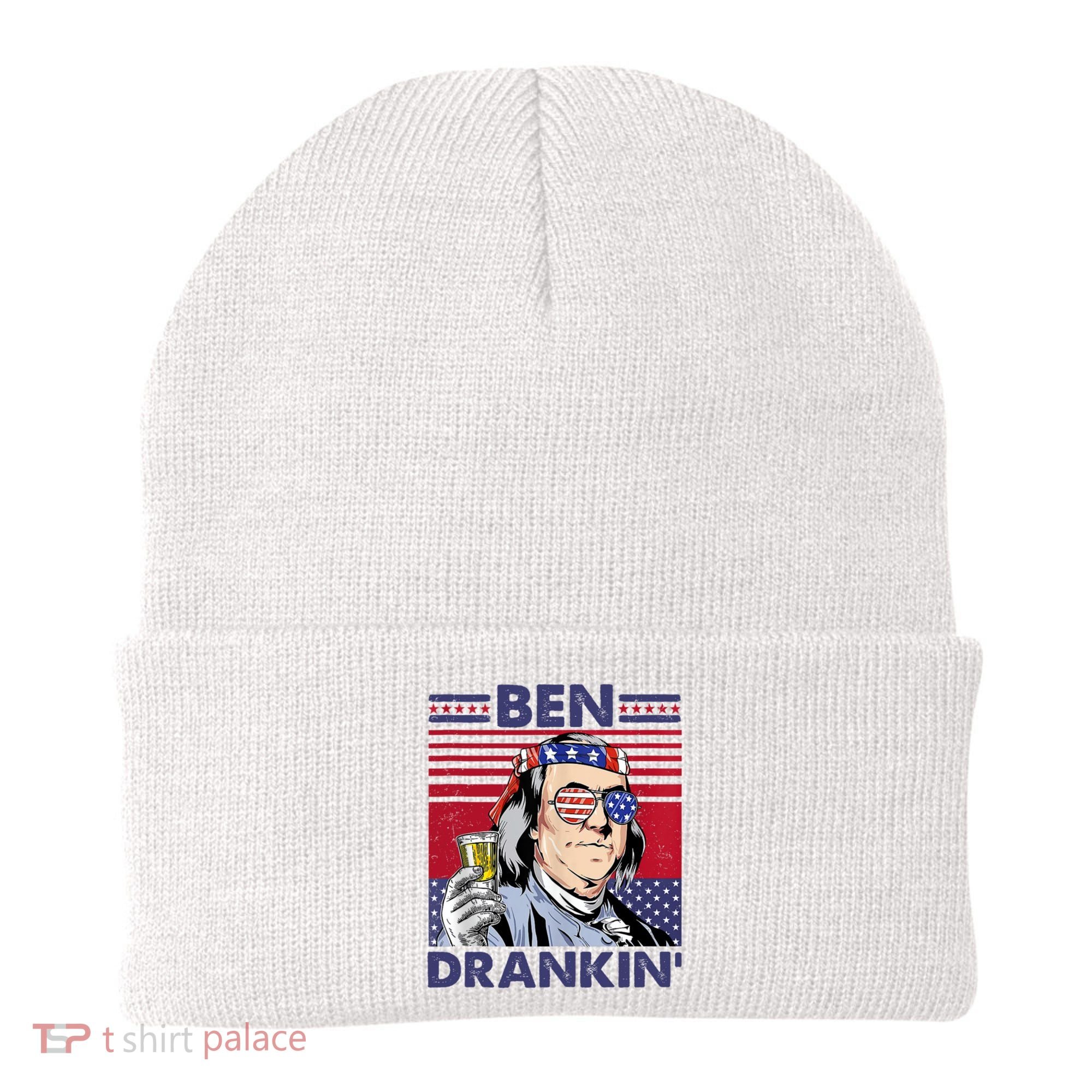 Ben Drankin Funny 4th Of July Drinking Presidents Beanie