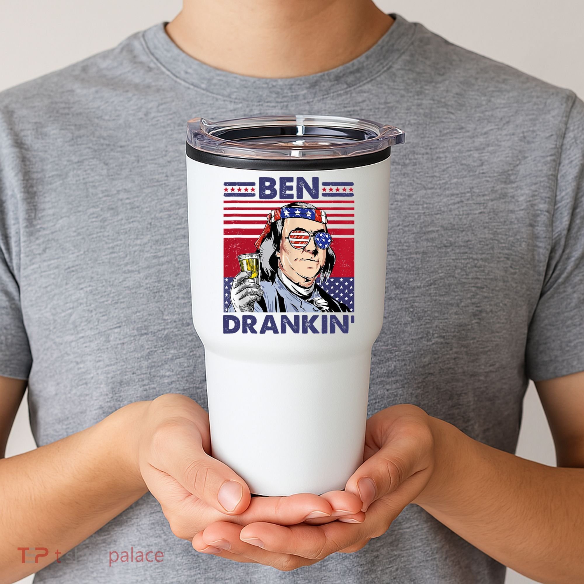 Ben Drankin Funny 4th Of July Drinking Presidents Tumbler