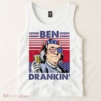 Ben Drankin Funny 4th Of July Drinking Presidents Tank Top thumb 2