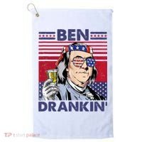 Ben Drankin Funny 4th Of July Drinking Presidents Golf Towel thumb 0