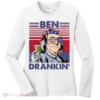 Ben Drankin Funny 4th Of July Drinking Presidents Women's Long Sleeve Shirt thumb 0