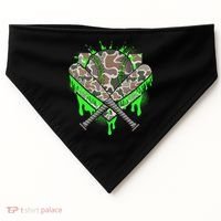 Baseball Drip For Ice Cream Dripping Baseball Camo USA-Made Doggie Bandana thumb 0