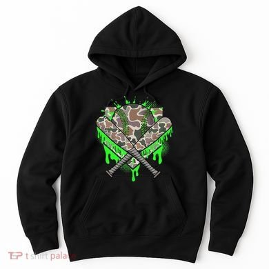 Baseball Drip For Ice Cream Dripping Baseball Camo Hoodie