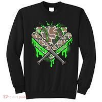 Baseball Drip For Ice Cream Dripping Baseball Camo Sweatshirt thumb 0