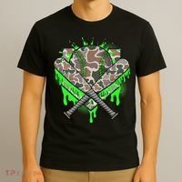 Baseball Drip For Ice Cream Dripping Baseball Camo T-Shirt thumb 3