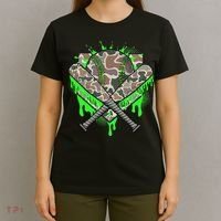 Baseball Drip For Ice Cream Dripping Baseball Camo T-Shirt thumb 4