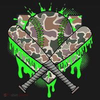Baseball Drip For Ice Cream Dripping Baseball Camo Pajama Set thumb 2