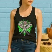 Baseball Drip For Ice Cream Dripping Baseball Camo Women's Tank Top thumb 2
