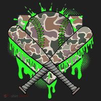 Baseball Drip For Ice Cream Dripping Baseball Camo Hat thumb 2
