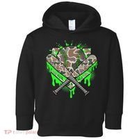Baseball Drip For Ice Cream Dripping Baseball Camo Toddler Hoodie thumb 0