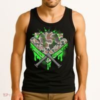 Baseball Drip For Ice Cream Dripping Baseball Camo Tank Top thumb 3