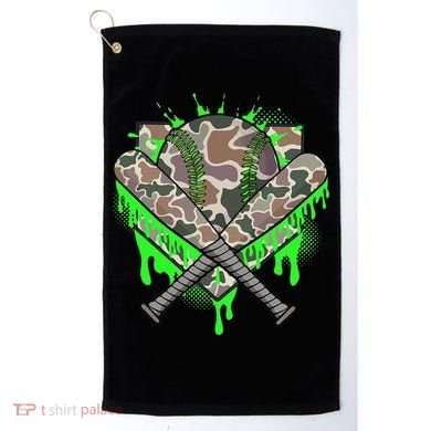 Baseball Drip For Ice Cream Dripping Baseball Camo Golf Towel