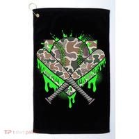 Baseball Drip For Ice Cream Dripping Baseball Camo Golf Towel thumb 0