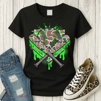 Baseball Drip For Ice Cream Dripping Baseball Camo Women's T-Shirt thumb 3