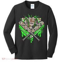 Baseball Drip For Ice Cream Dripping Baseball Camo Kids Long Sleeve Shirt thumb 0