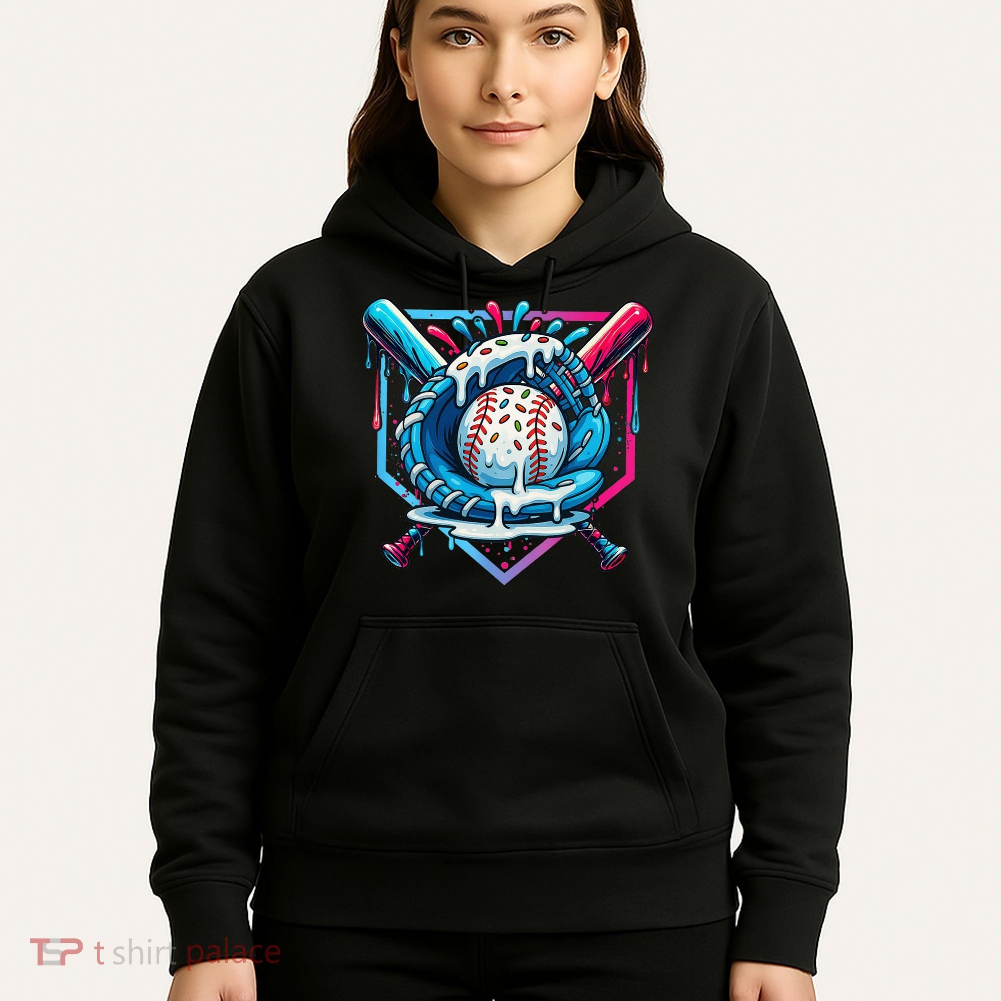 Baseball Drip For Ice Cream Drip Baseball Hoodie