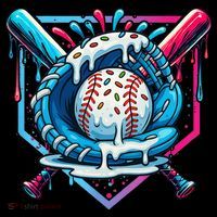 Baseball Drip For Ice Cream Drip Baseball Hoodie thumb 7