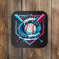 Baseball Drip For Ice Cream Drip Baseball Coaster thumb 0