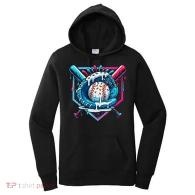 Baseball Drip For Ice Cream Drip Baseball Women's Hoodie