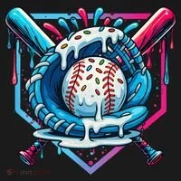 Baseball Drip For Ice Cream Drip Baseball Women's Hoodie thumb 2