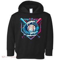 Baseball Drip For Ice Cream Drip Baseball Toddler Hoodie thumb 0