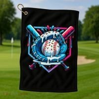 Baseball Drip For Ice Cream Drip Baseball Golf Towel thumb 1