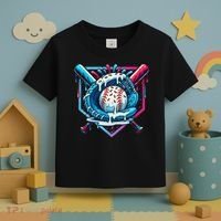 Baseball Drip For Ice Cream Drip Baseball Toddler T-Shirt thumb 3