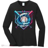 Baseball Drip For Ice Cream Drip Baseball Women's Long Sleeve Shirt thumb 0