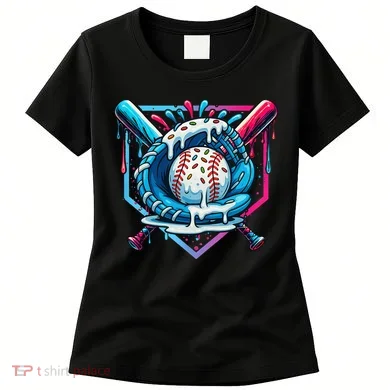 Baseball Drip For Ice Cream Drip Baseball Women's T-Shirt